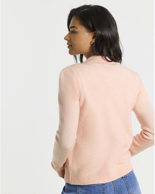 Simply Be Orange Button Through Collar Cardigan