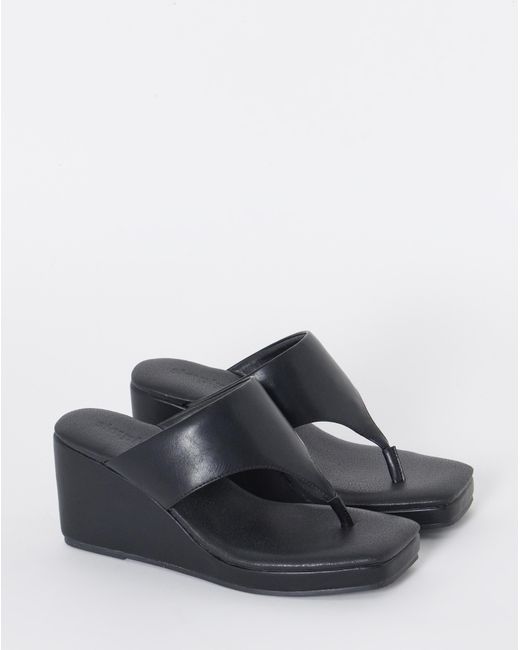 Simply Be White Wedged Toe Post Sandals Extra Wide Fit
