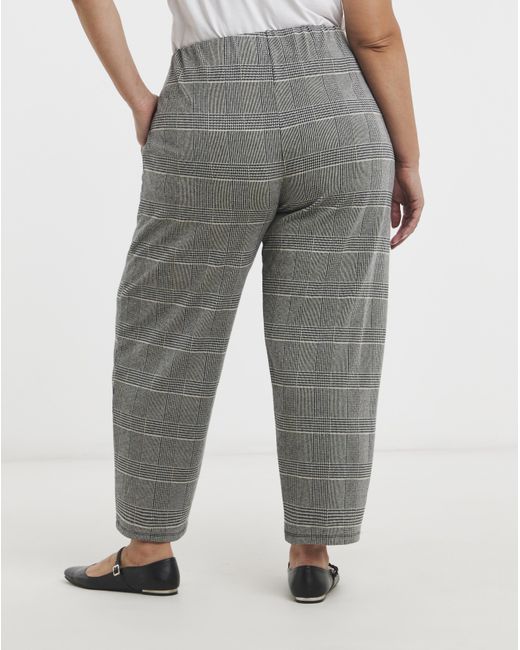 Simply Be Blue Jacquard Trouser