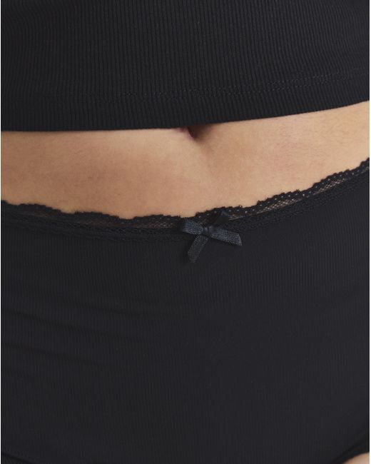 Pretty Secrets Black 3 Pack Lace Shorts