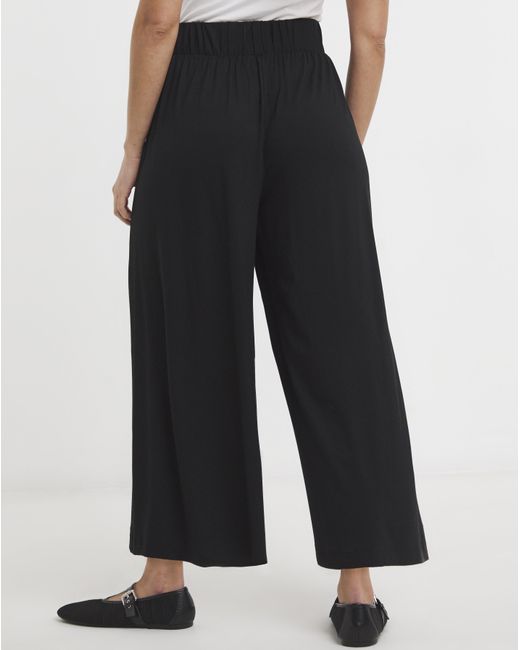 Simply Be Black V/E Wide Leg Culottes