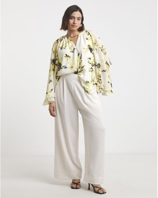 Joanna Hope Metallic Blouse With Neck Detail