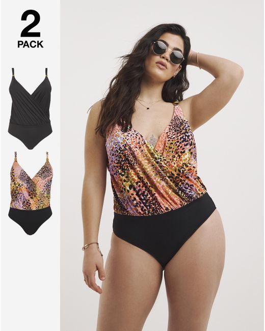 MAGISCULPT Black 2 Pack Blouson Swimsuits