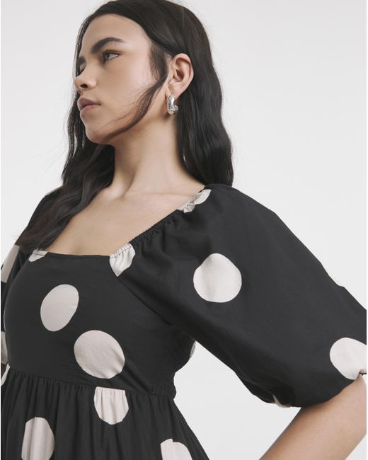 Simply Be White Spot Printed Cotton Maxi Dress