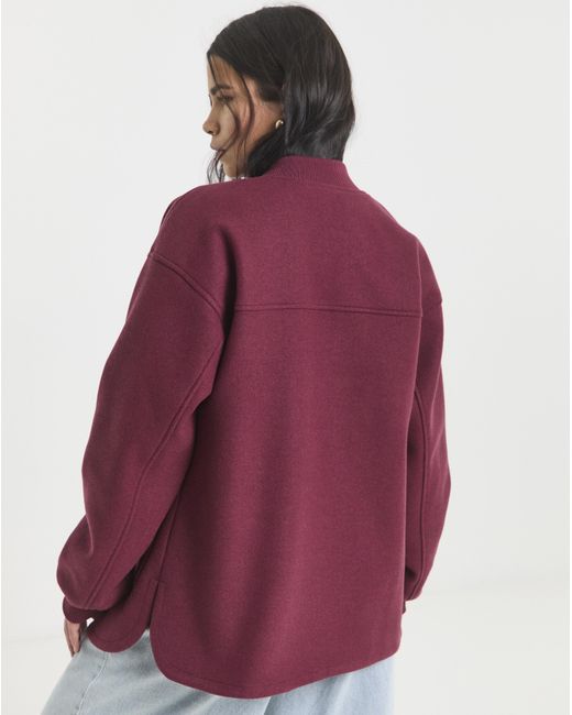 Simply Be Red Zip Bomber Jacket