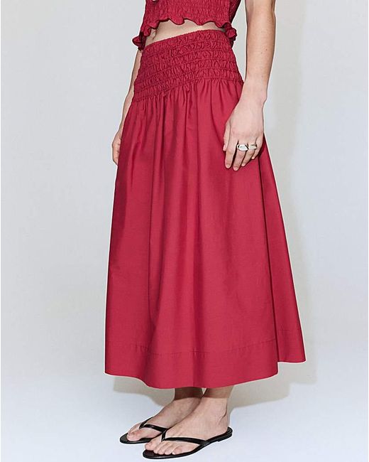 Mango Red Skirt Siros