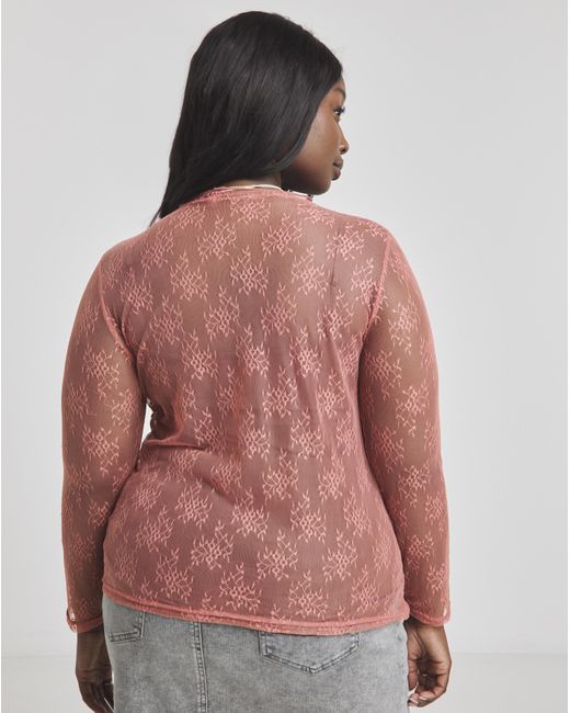 Simply Be Red Rose Lace Layering Top