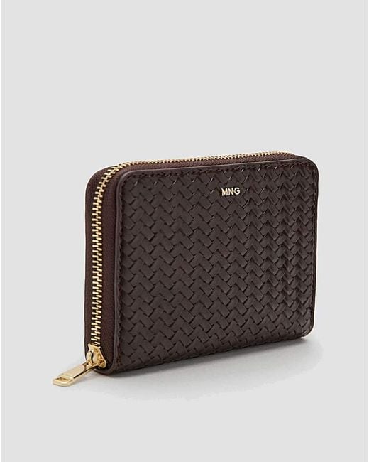 Mango Brown Braided Medium Purse
