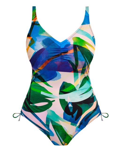 Fantasie Blue Molokai Shores V-Neck Swimsuit