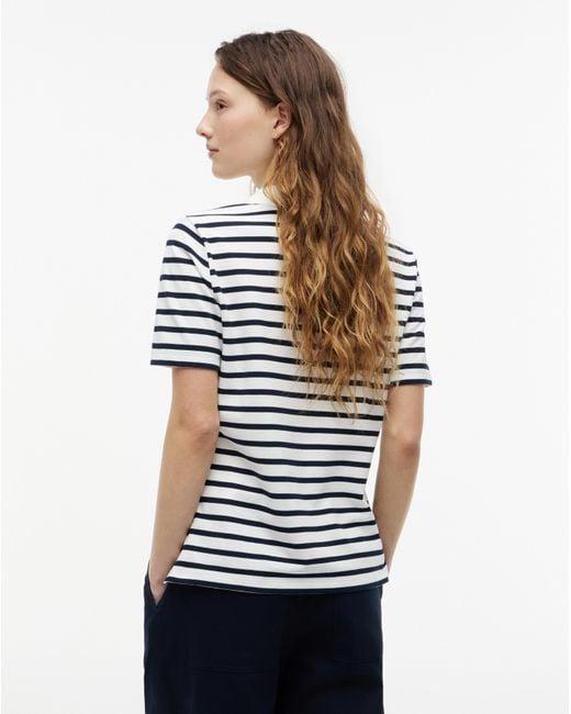 Tommy Hilfiger White 1985 Stripe Pique Polo Ss