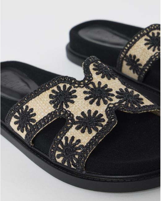 Simply Be Natural Embroidered Woven Sandals Wide