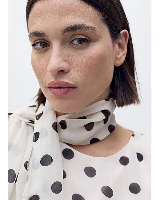 Mango Blue Polka-Dot Blouse