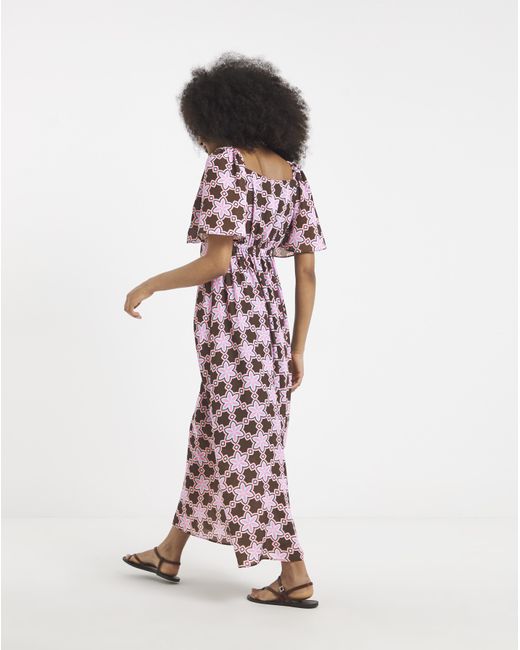 Twisted Wunder White Maxi Chiffon Dress