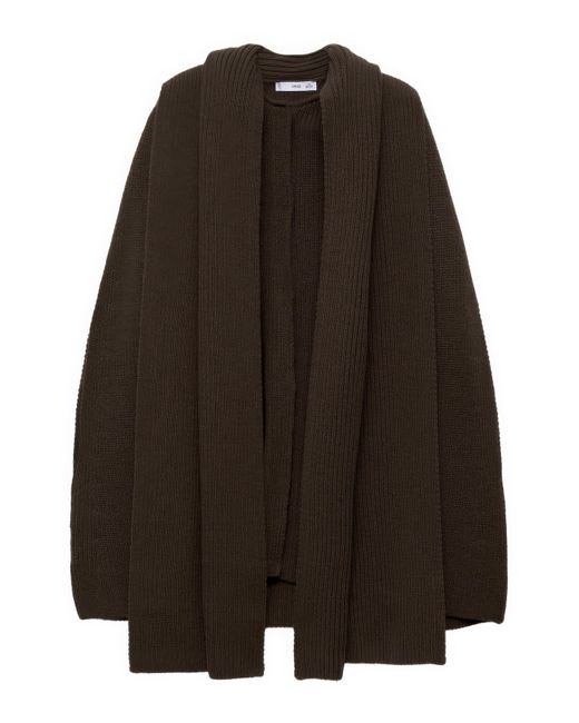 Mango Black Capri Cable Knit Cape