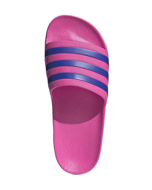 Adidas Purple Adilette Aqua Slides