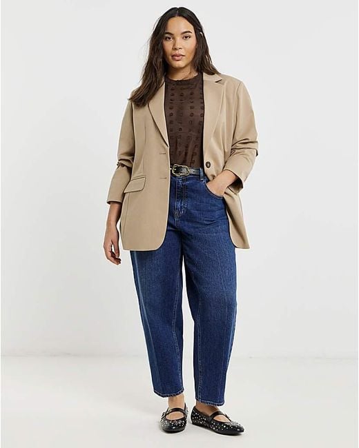 Simply Be Natural Cinched Waist Blazer