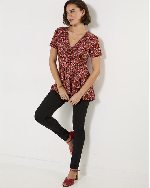 Joe Browns Red Jb Diana Ditsy Jersey Tunic Top