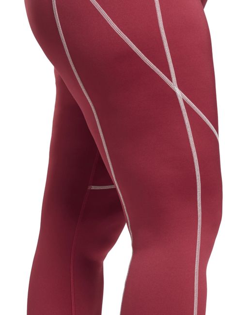 Reebok Red Wor Big Logo Tight Plus Size