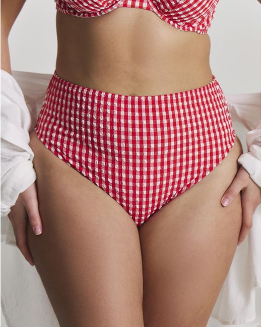 MAGISCULPT Red Gingham High Waist Bikini Brief