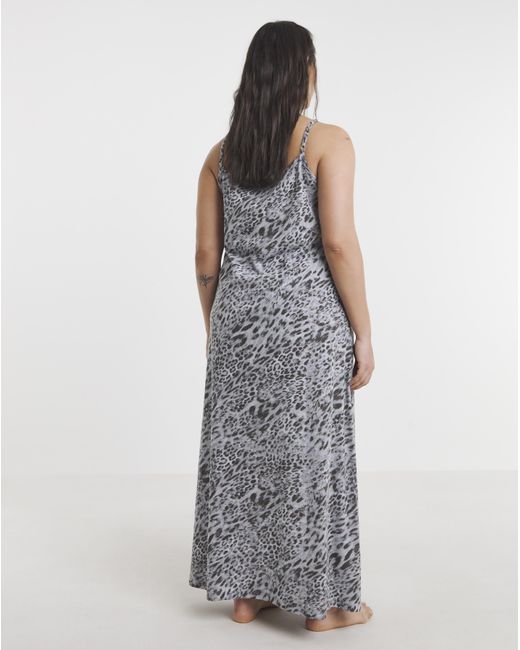 Simply Be White Leopard Print Value 2 Pack Nighties