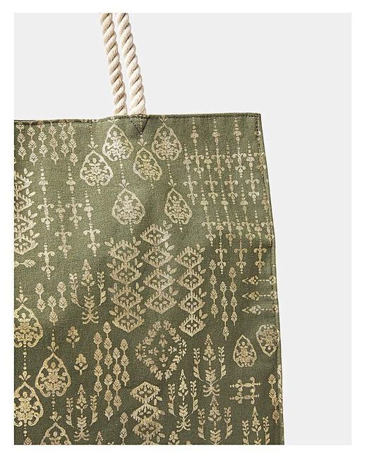 Accessorize Natural Foil Print Beach Bag