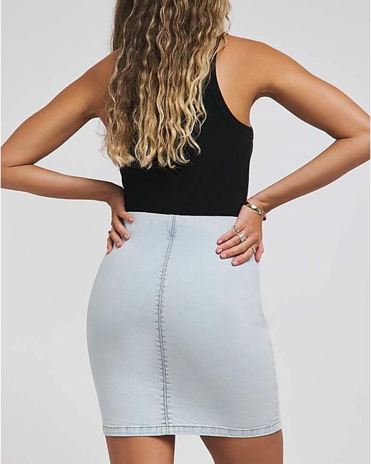 Simply Be White Pull On Mini Skirt