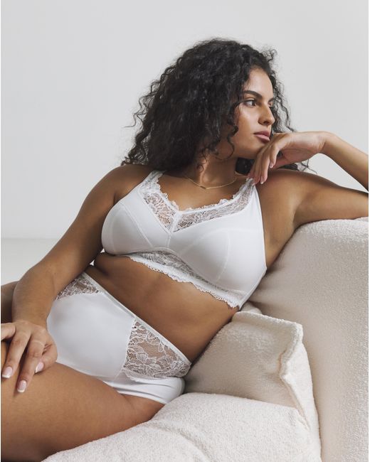 Pretty Secrets White Ella Full Cup Non Wired Bra