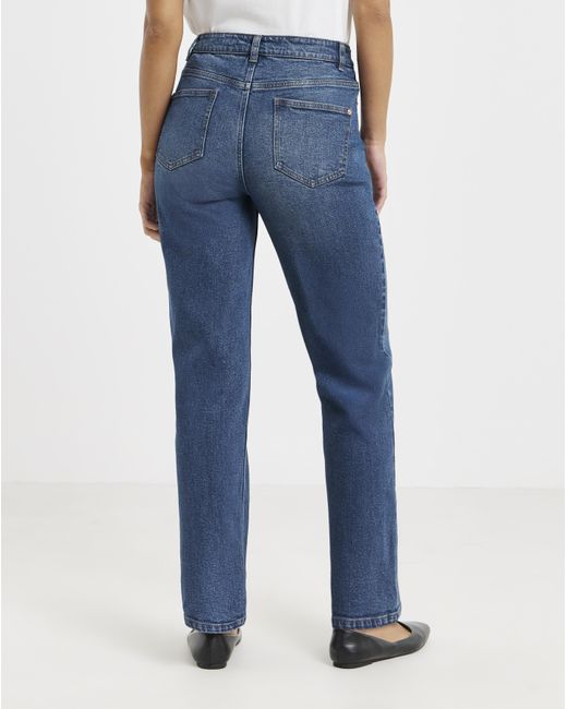 Simply Be Blue Sbe 99 1 Relaxed Straight Jeans