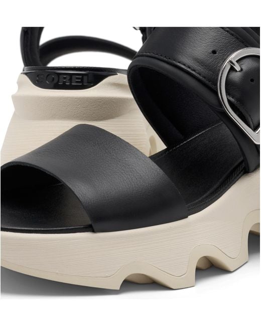 Sorel White Kinetic Impact Wedge Sandals