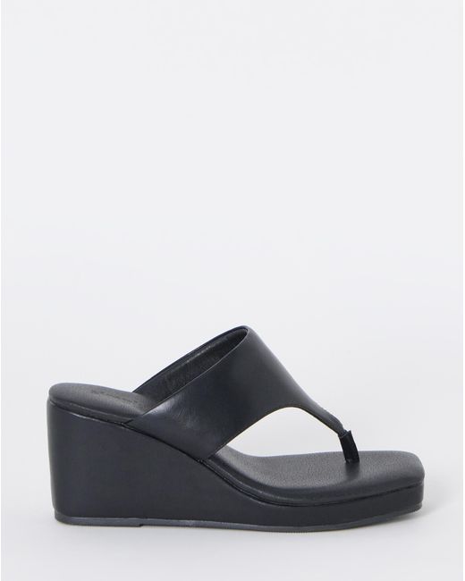 Simply Be White Wedged Toe Post Sandals Extra Wide Fit