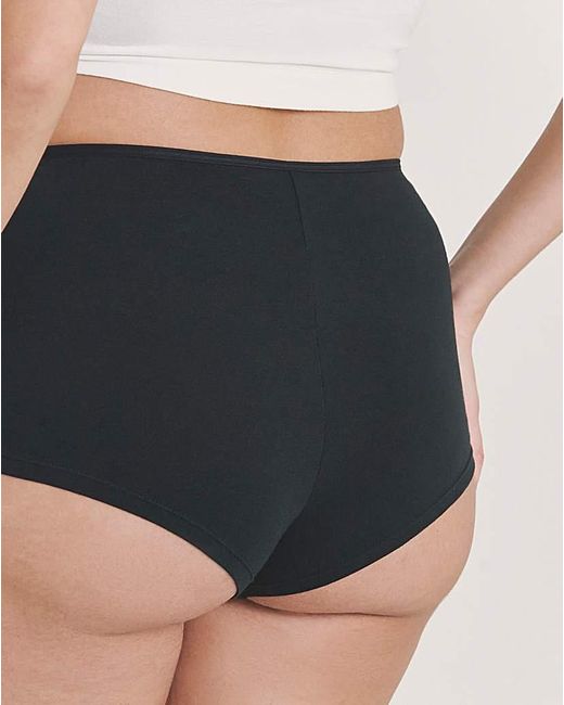 Pretty Secrets Black 4 Pack Boy Short Knickers