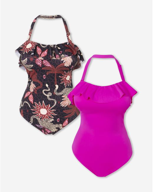 Simply Be Red Value 2 Pack Swimsuits