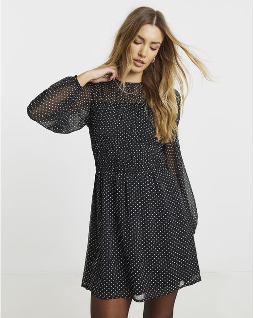 Simply Be Multicolor Mono Shirred Skater Dress