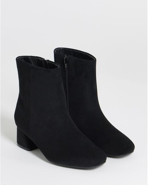 JD Williams Blue Block Heel Ankle Boots E Fit