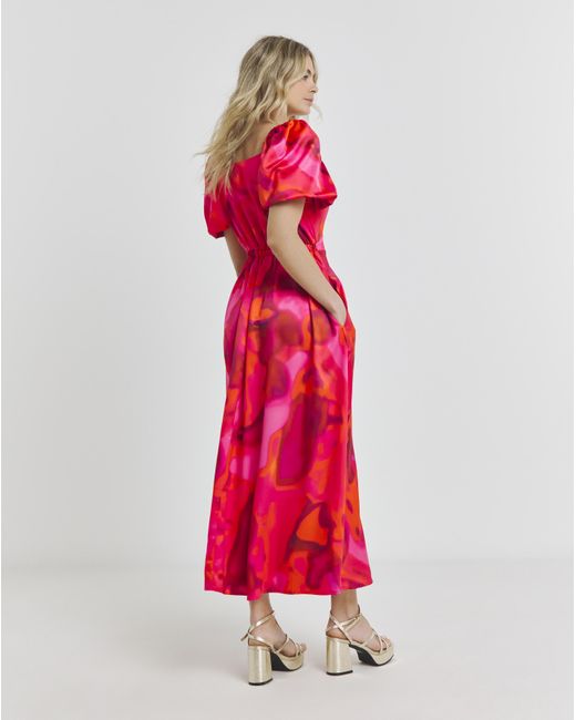 Twisted Wunder Red Poppy Midaxi Dress