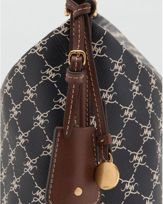 Mango Black Small Logo Shoulder Bag