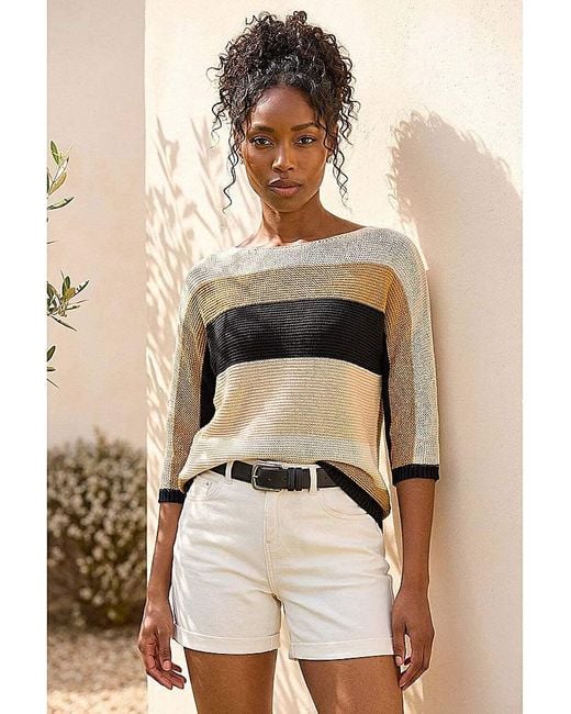 Roman Natural Roman Colour Block Stripe Jumper