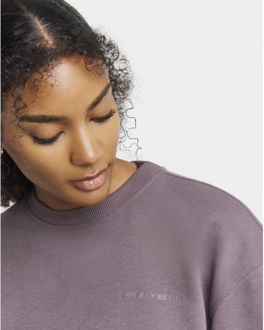 Sweaty Betty Purple Revive Crew Neck Sweatshirt