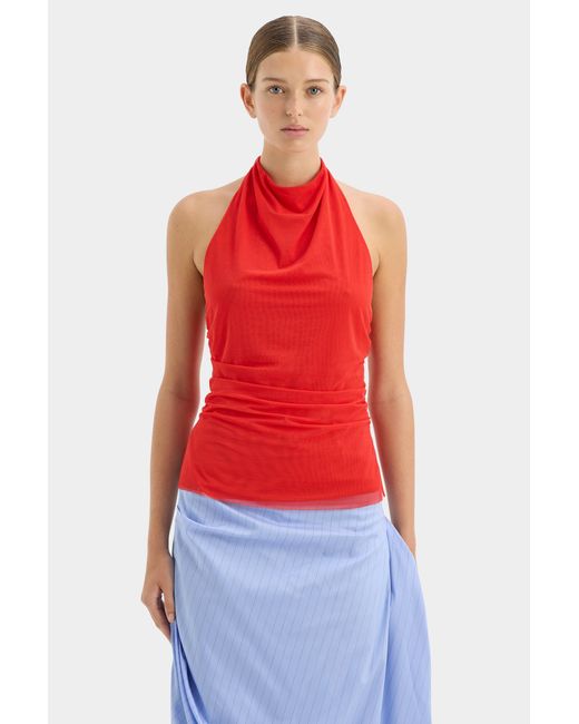 Sir Red Jacques Mesh Halter Top