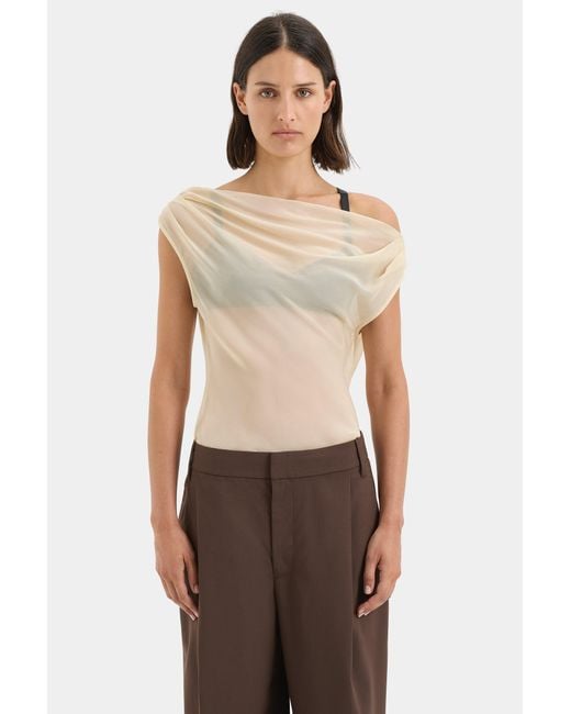 Sir Multicolor Strobe Cowl Top