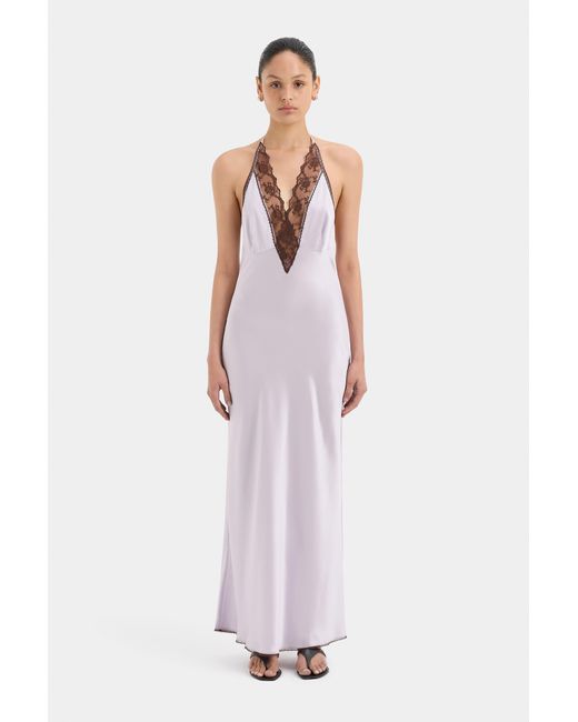 Sir White Aries Halter Gown
