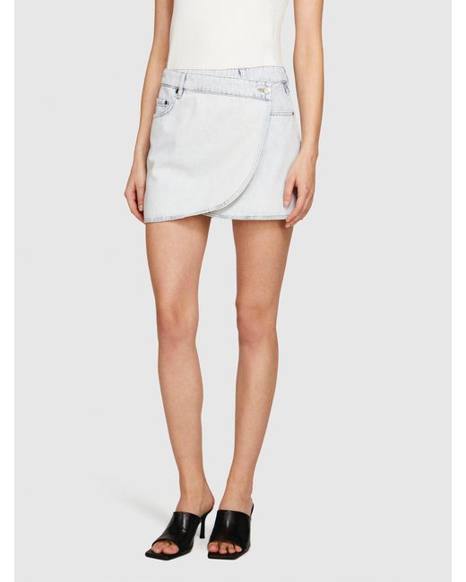 Minigonna Di Jeans di Sisley in White