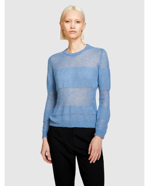 Sisley Blue Pullover Aus Gemischtem Alpaka