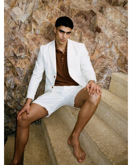 Bermuda Regular Fit Bianco Panna di Sisley in White da Uomo