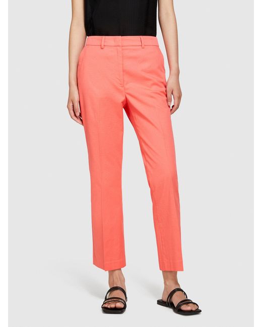 Sisley Red High-waisted Trousers