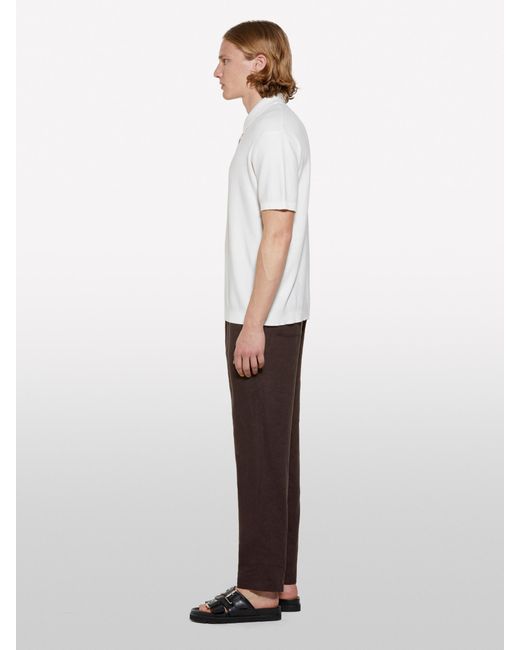 Polo Bianco Panna In Maglia di Sisley in White da Uomo