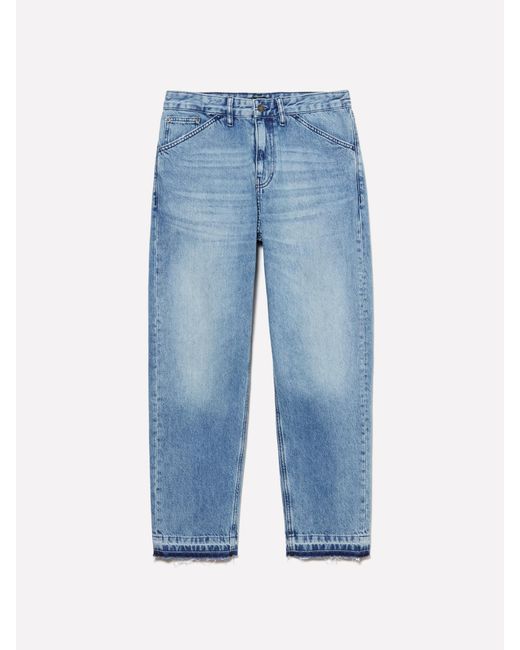 Sisley Jeans Regular Fit Blau Mit Ausgefranstem Rand, Mann, Größe in Blue für Herren