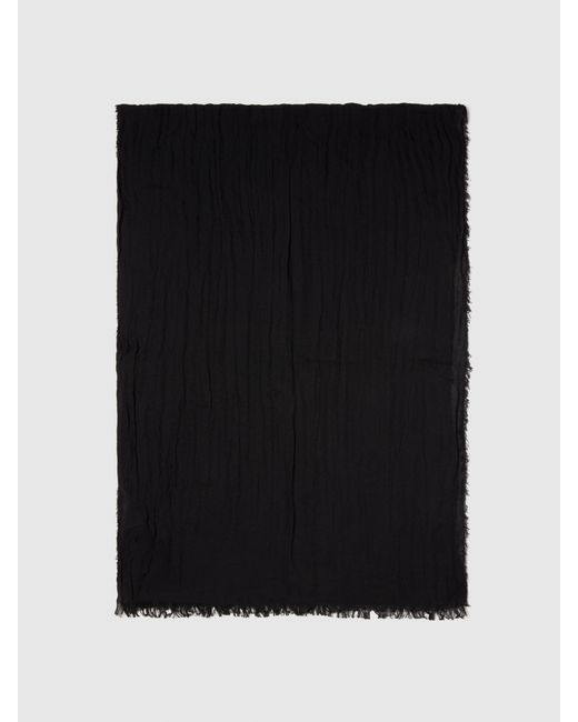 Sisley Black Yarn Dyed Scarf