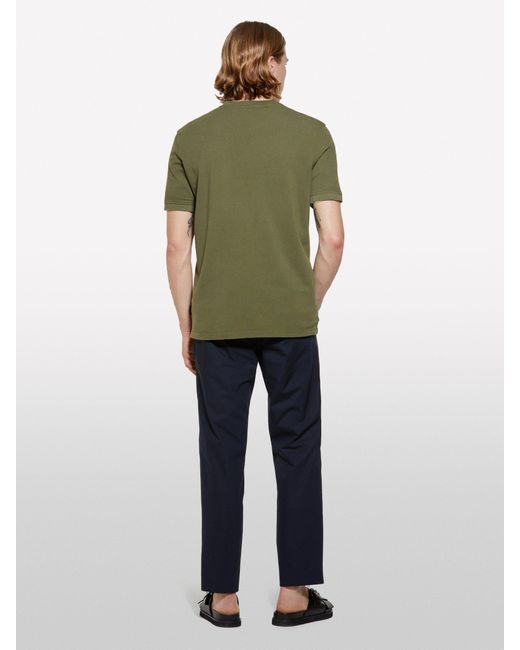 T-shirt Verde Militare A Maniche Corte di Sisley in Multicolor da Uomo