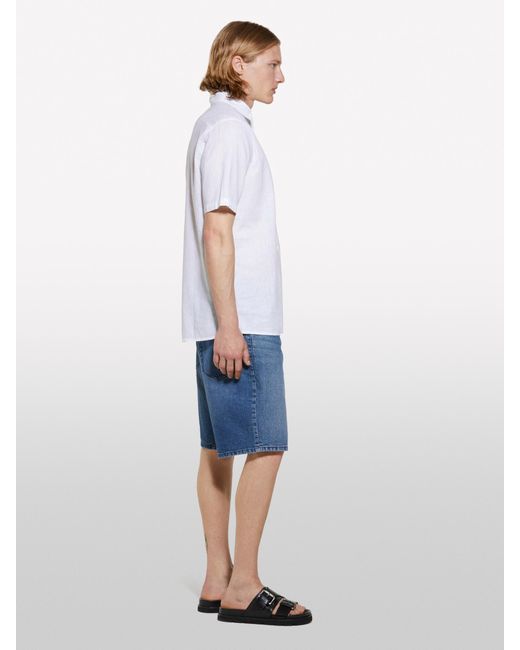 Bermuda Di Jeans Scuro di Sisley in White da Uomo